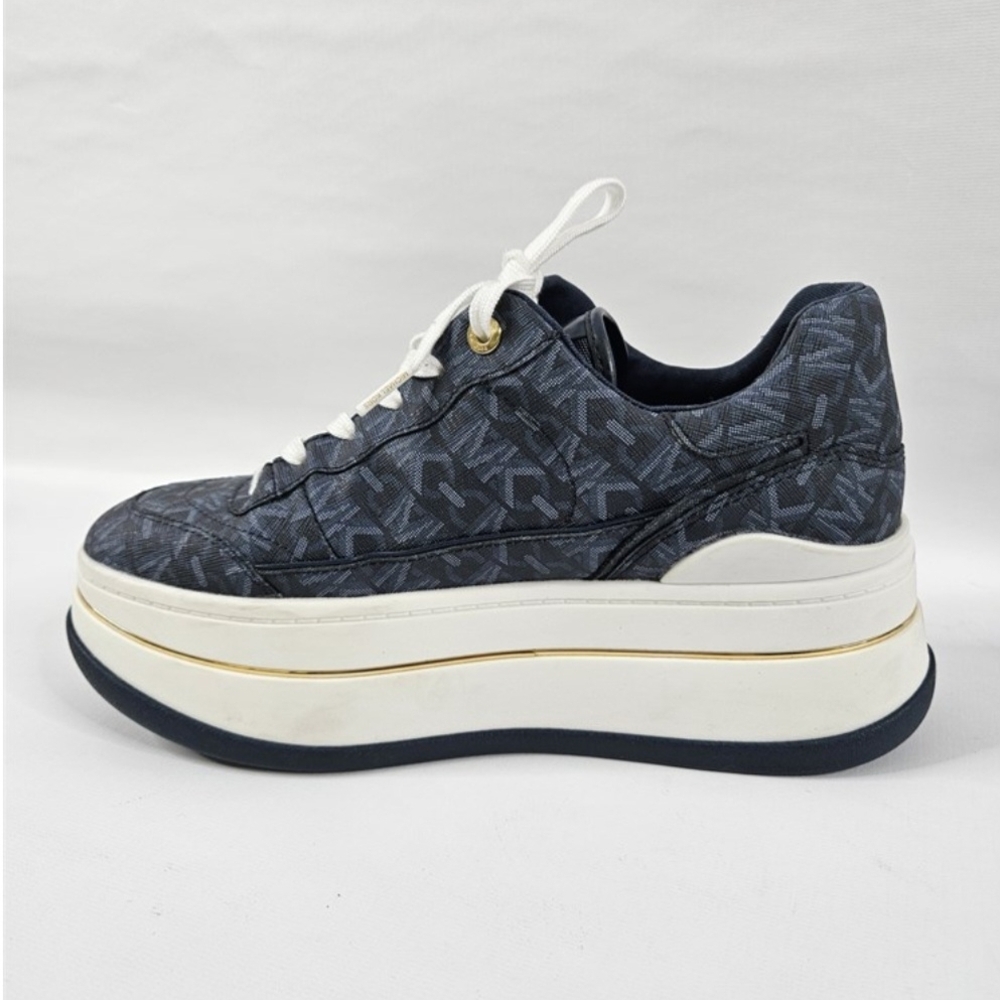 Michael Kors Navy Platform Lace-Up Sneakers - Picture 3 of 10